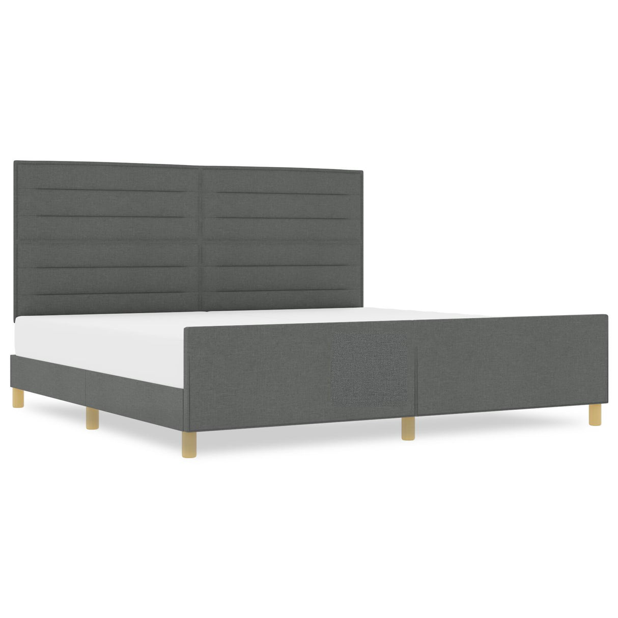 Dark Grey Fabric Bed Frame 200X200 Cm
