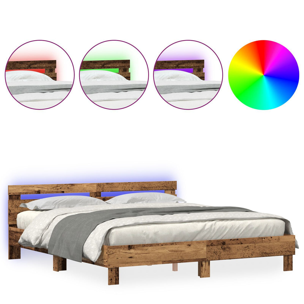 Pine Wood Bed Frame Old Wood Solid Pine Wood 180 X 200 Cm Durable