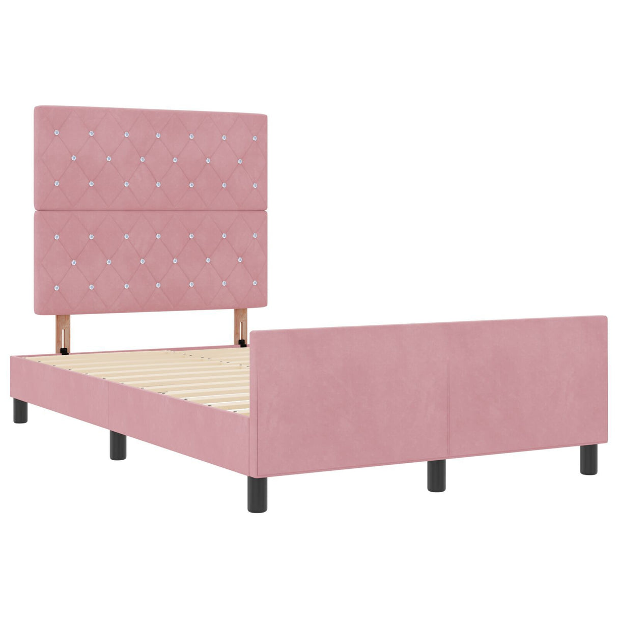 Bed Frame Pink 120X200 Cm Velvet