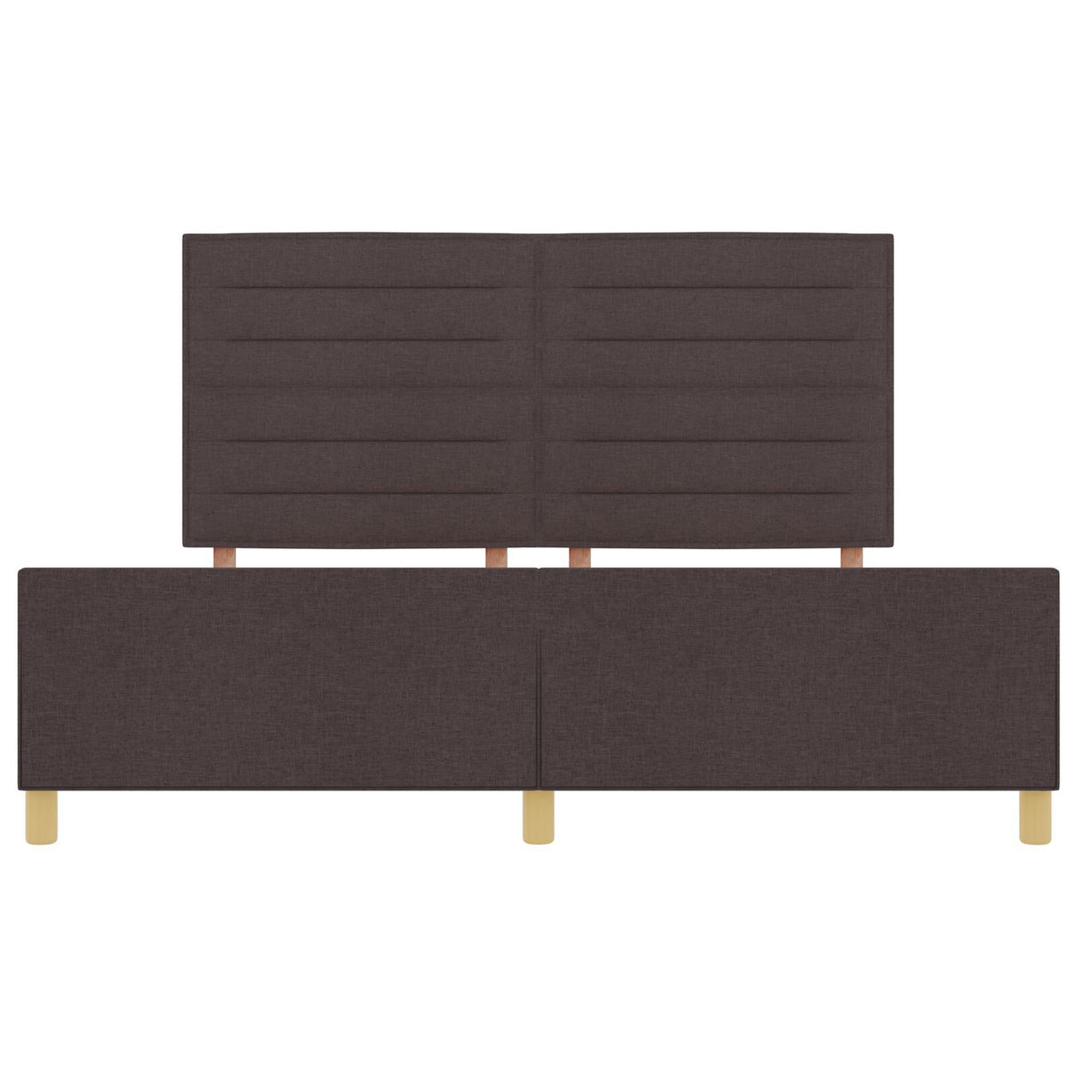 Bed Frame Dark Brown 180X200 Cm Fabric