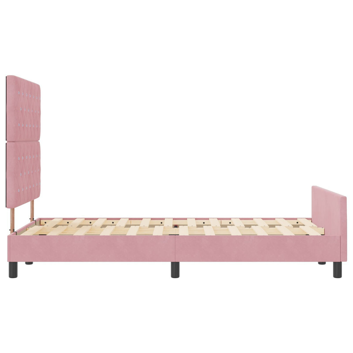 Bed Frame Pink 120X200 Cm Velvet