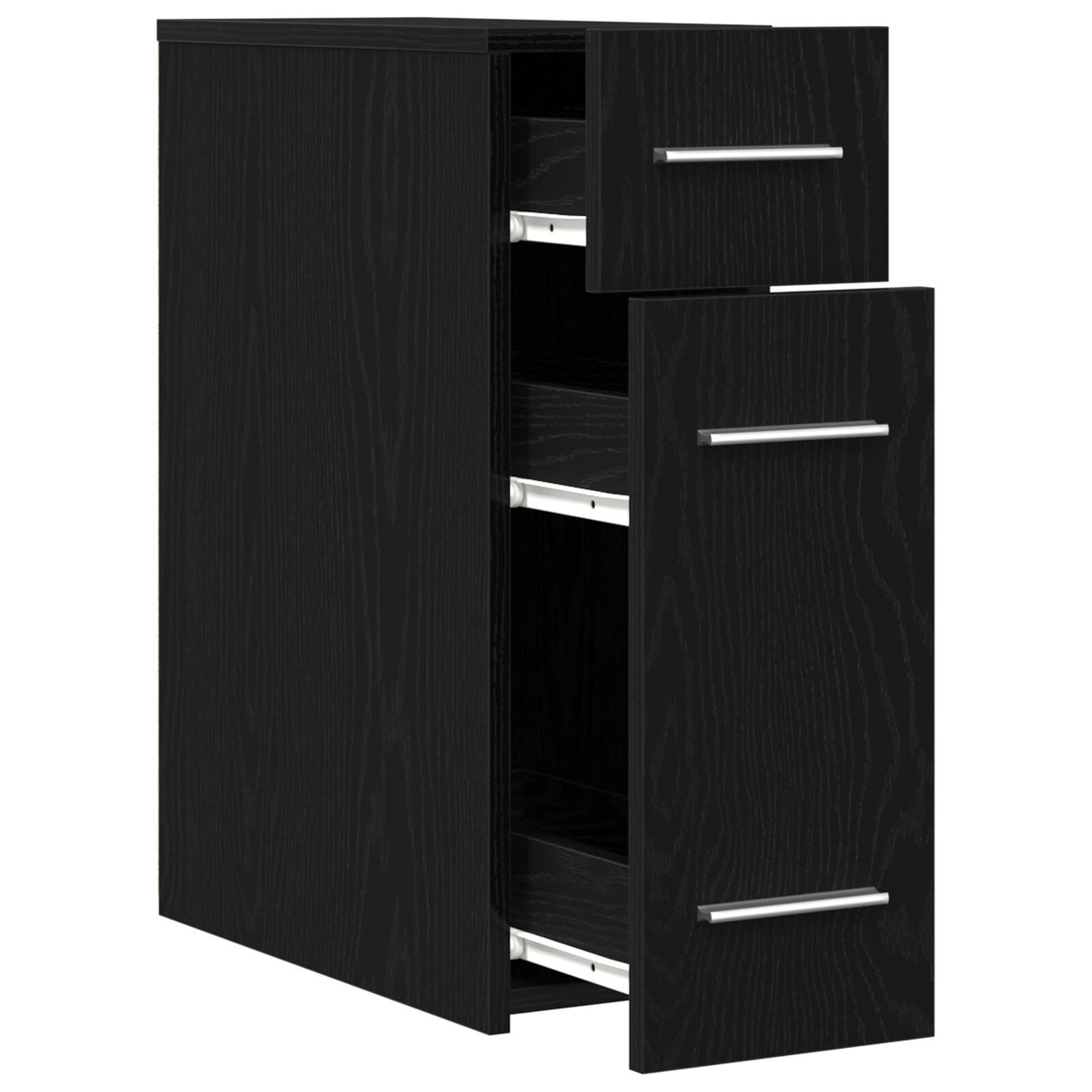 Apothecary Cabinet Black Oak 20X45.5X60 Cm Engineered Wood