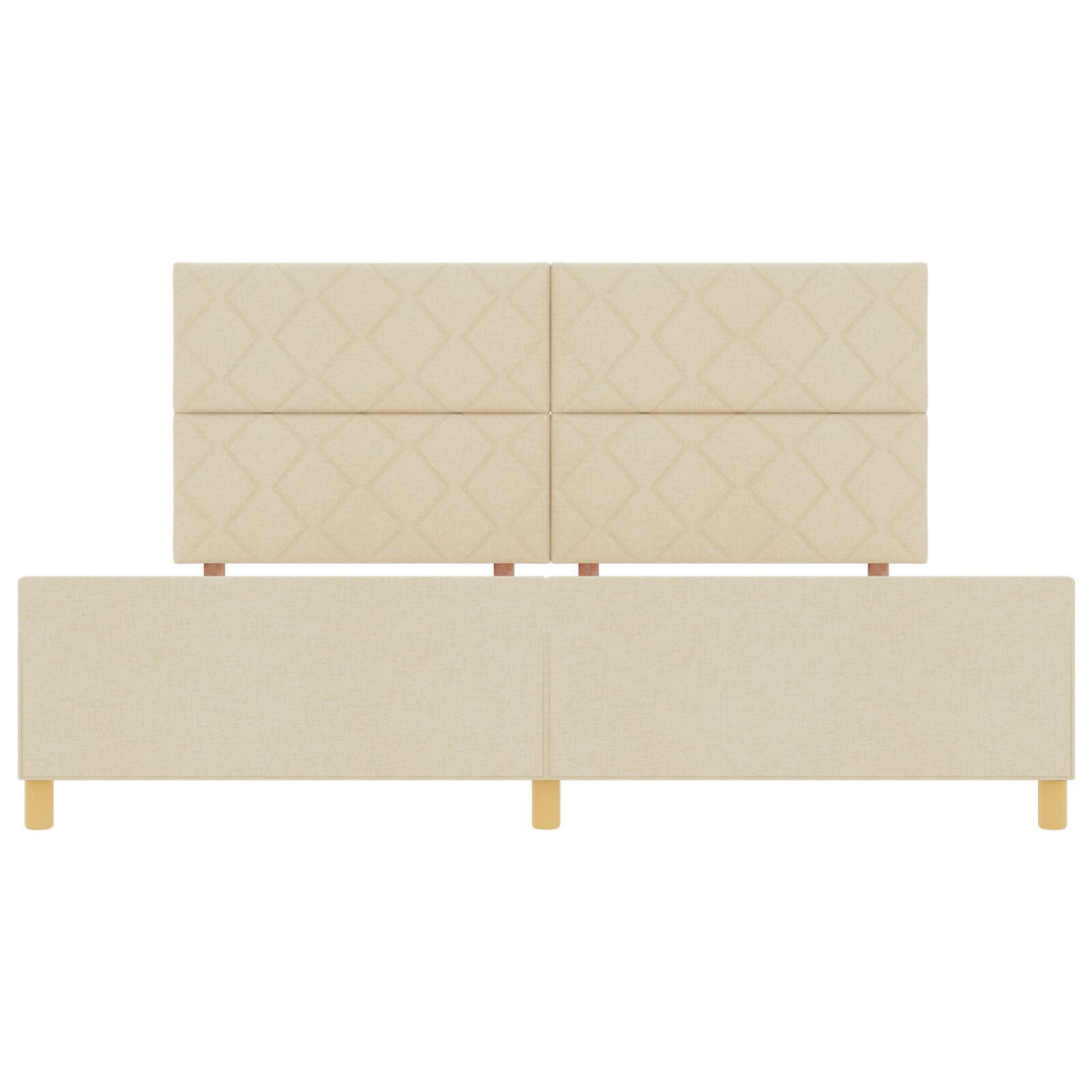 Cream Fabric Bed Frame 200X200 Cm