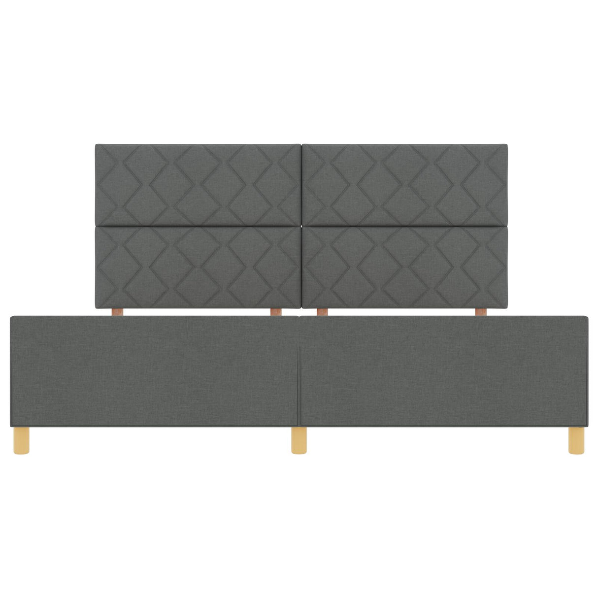 Dark Grey Fabric Bed Frame 200X200 Cm