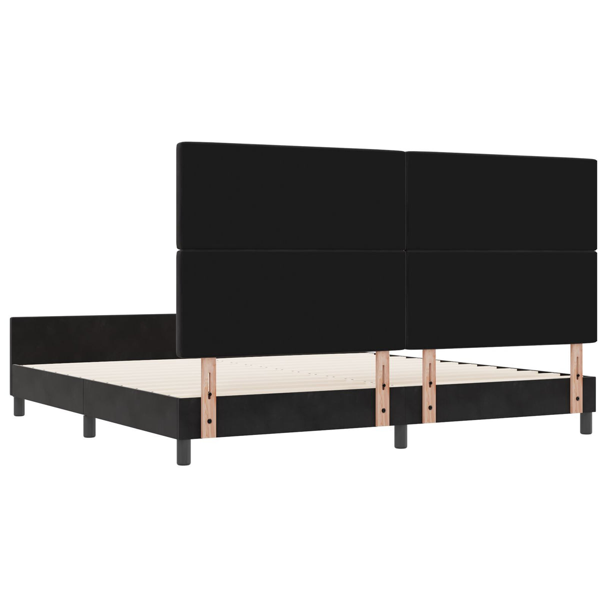 Bed Frame Black 200X200 Cm Velvet