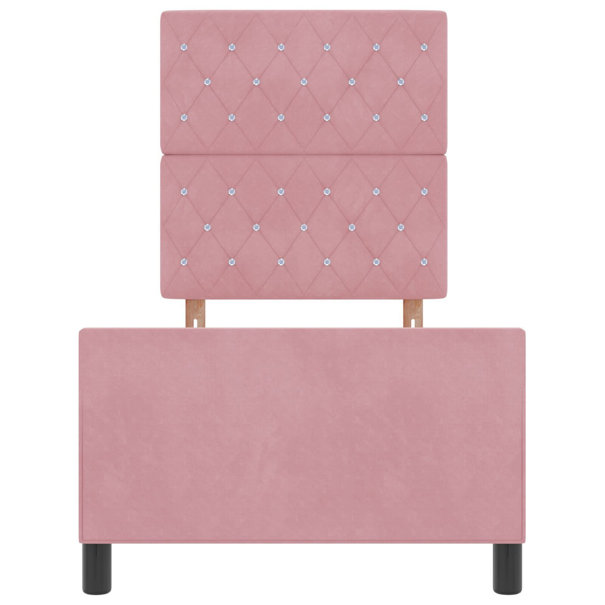 Bed Frame Pink 80X200 Cm Velvet