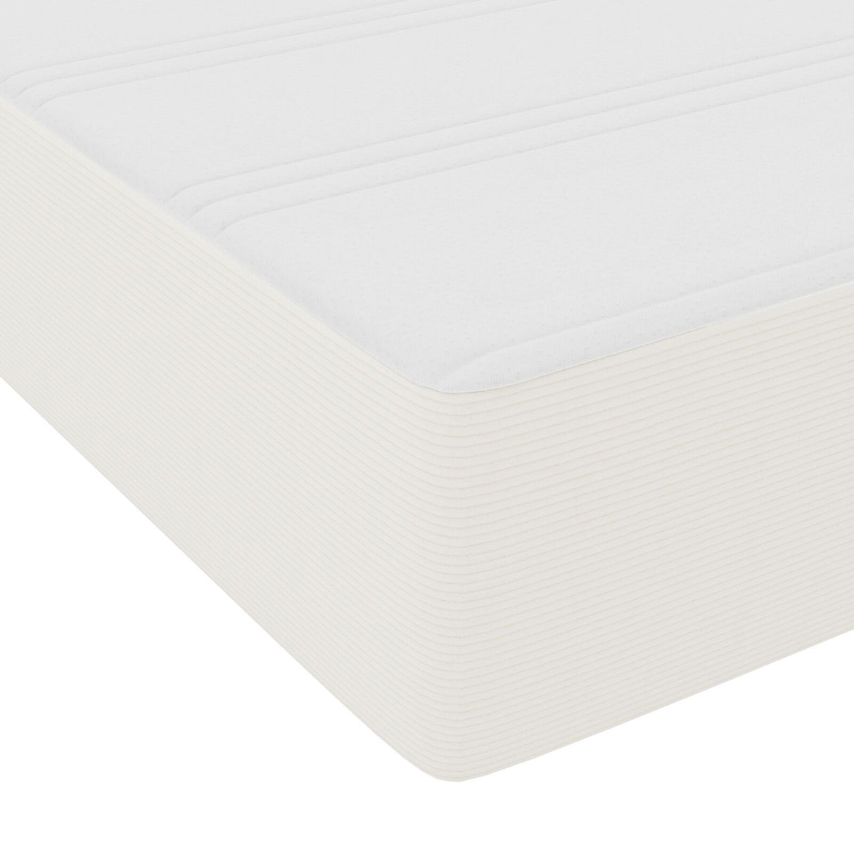 Box Spring Bed With Mattress Cream 80X200 Cm Corduroy Fabric