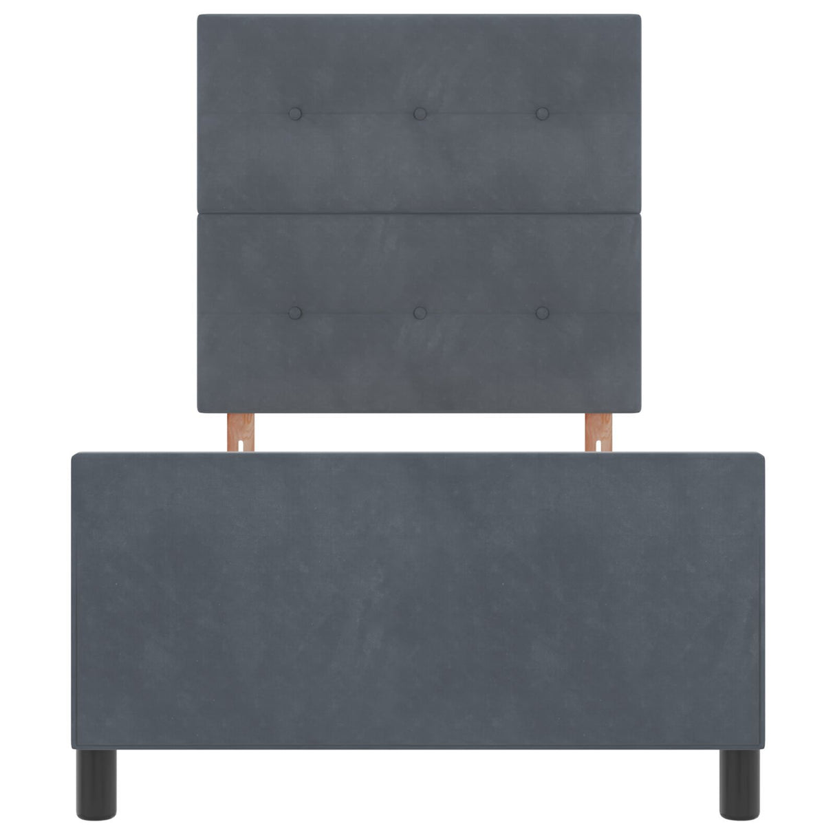 Bed Frame Dark Grey 90X200 Cm Velvet