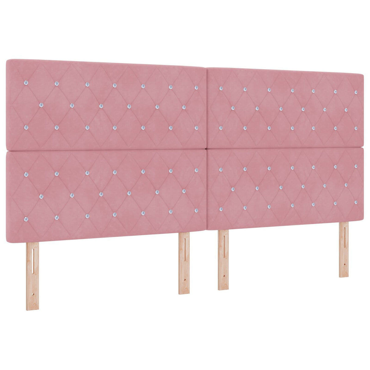 Pink Velvet Bed Frame 200X200 Cm