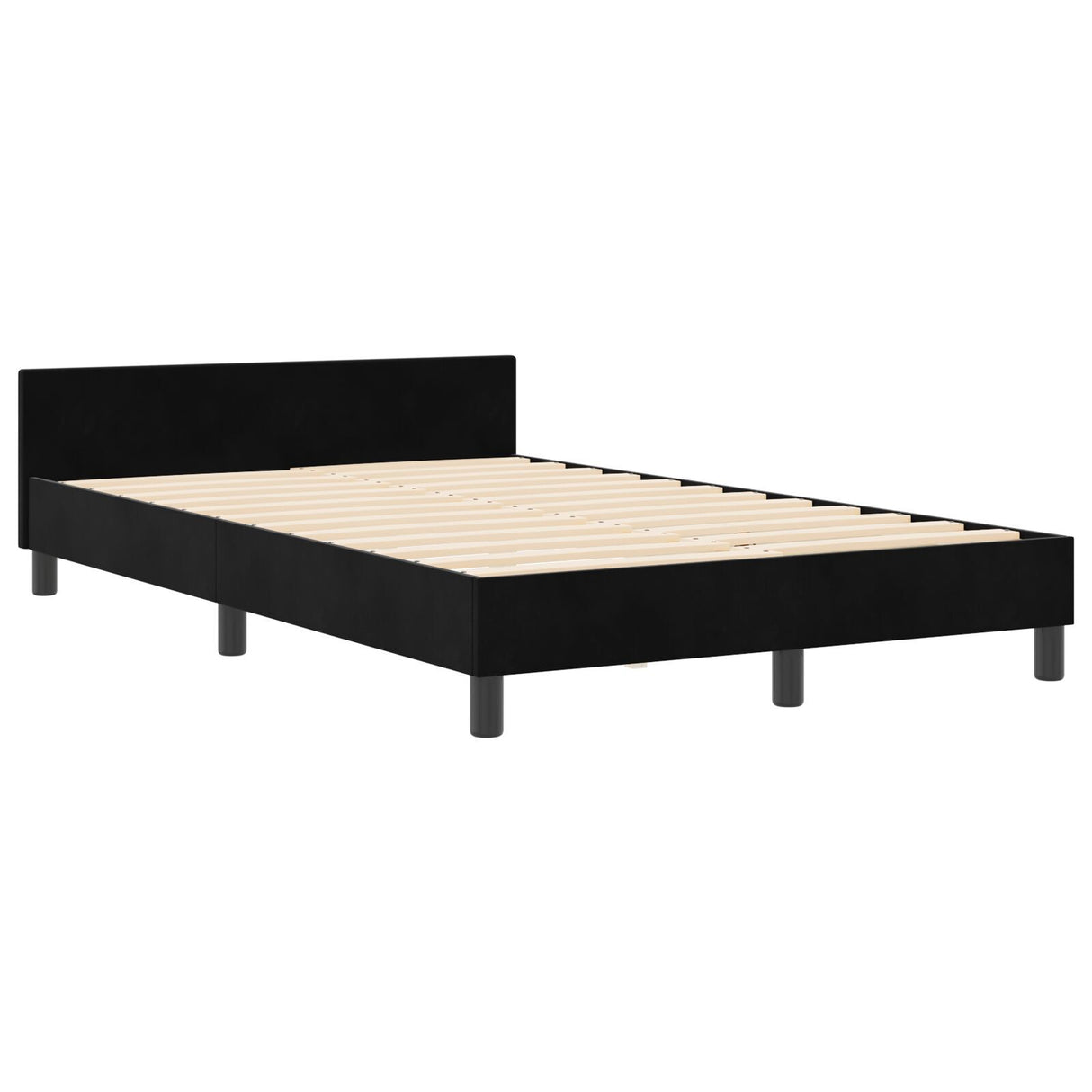 Bed Frame Black 120X200 Cm Velvet