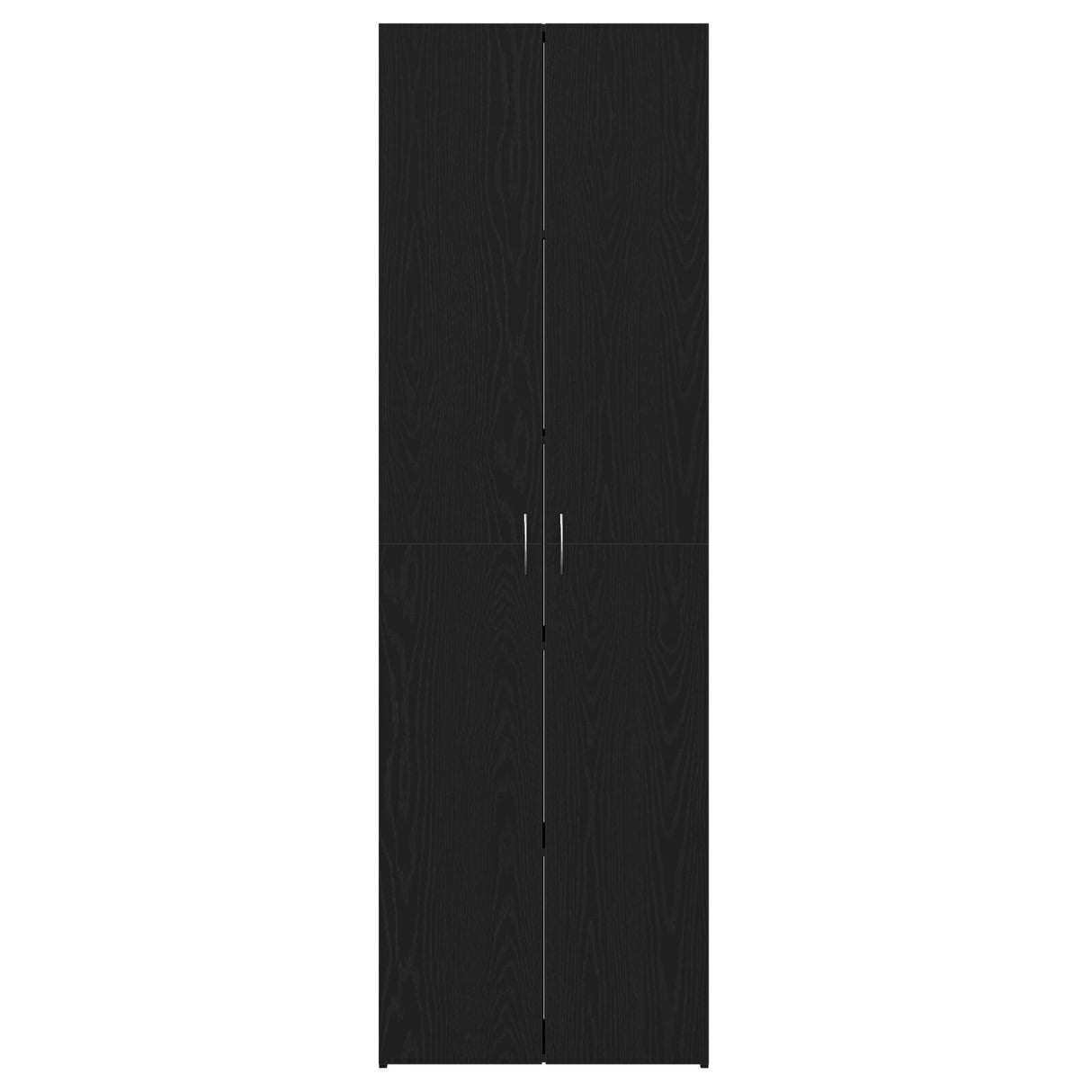 Black Oak Office Cabinet 60X32X190 Cm Made From Engineered Wood