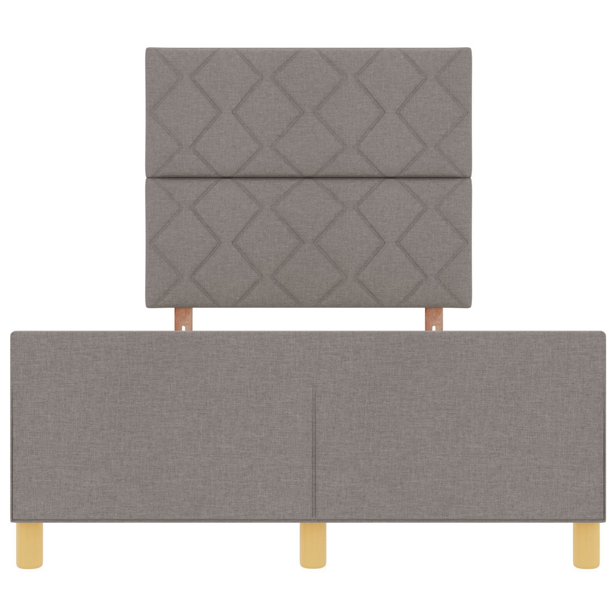 Bed Frame In Taupe, 120X200 Cm, Fabric