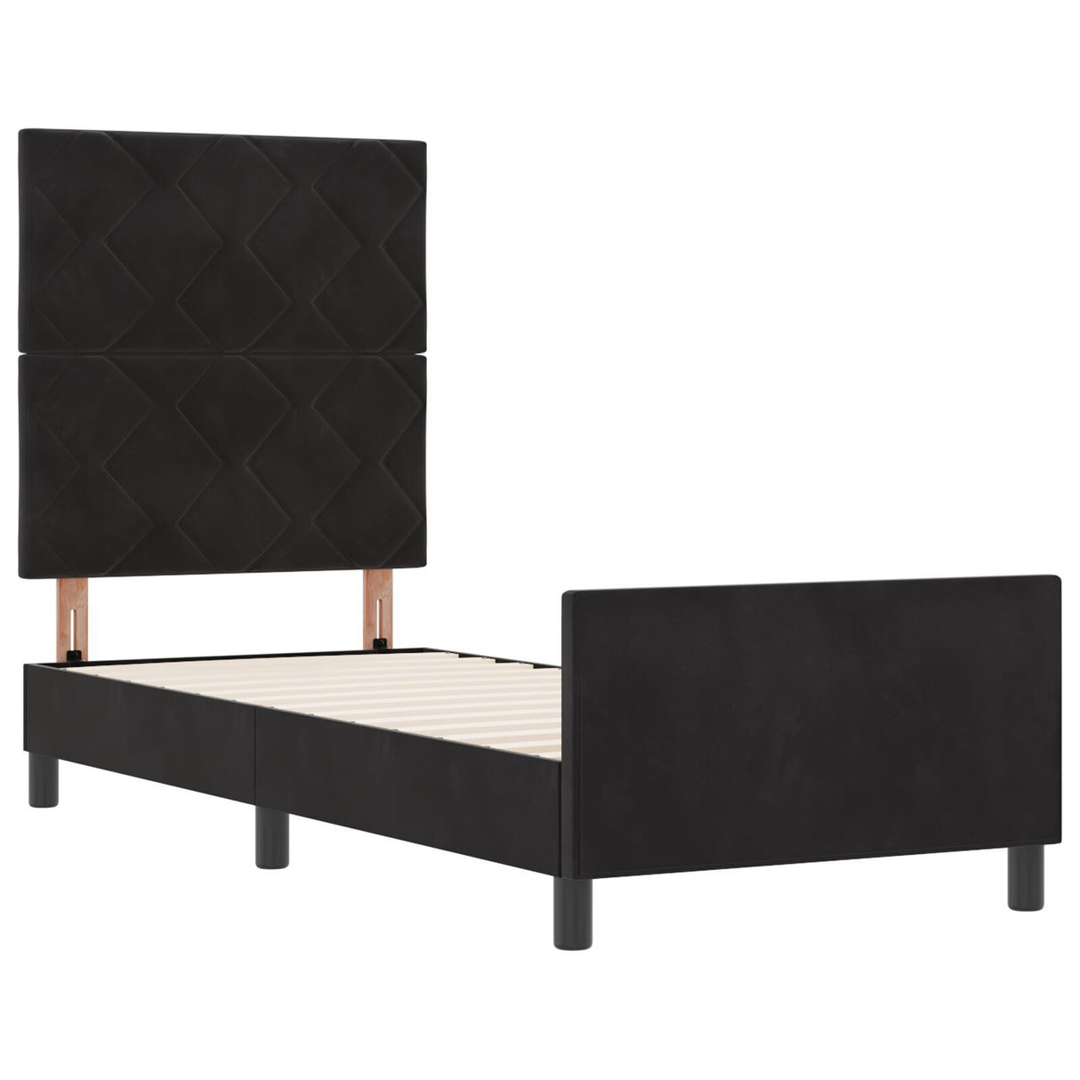 Bed Frame Black 80X200 Cm Velvet