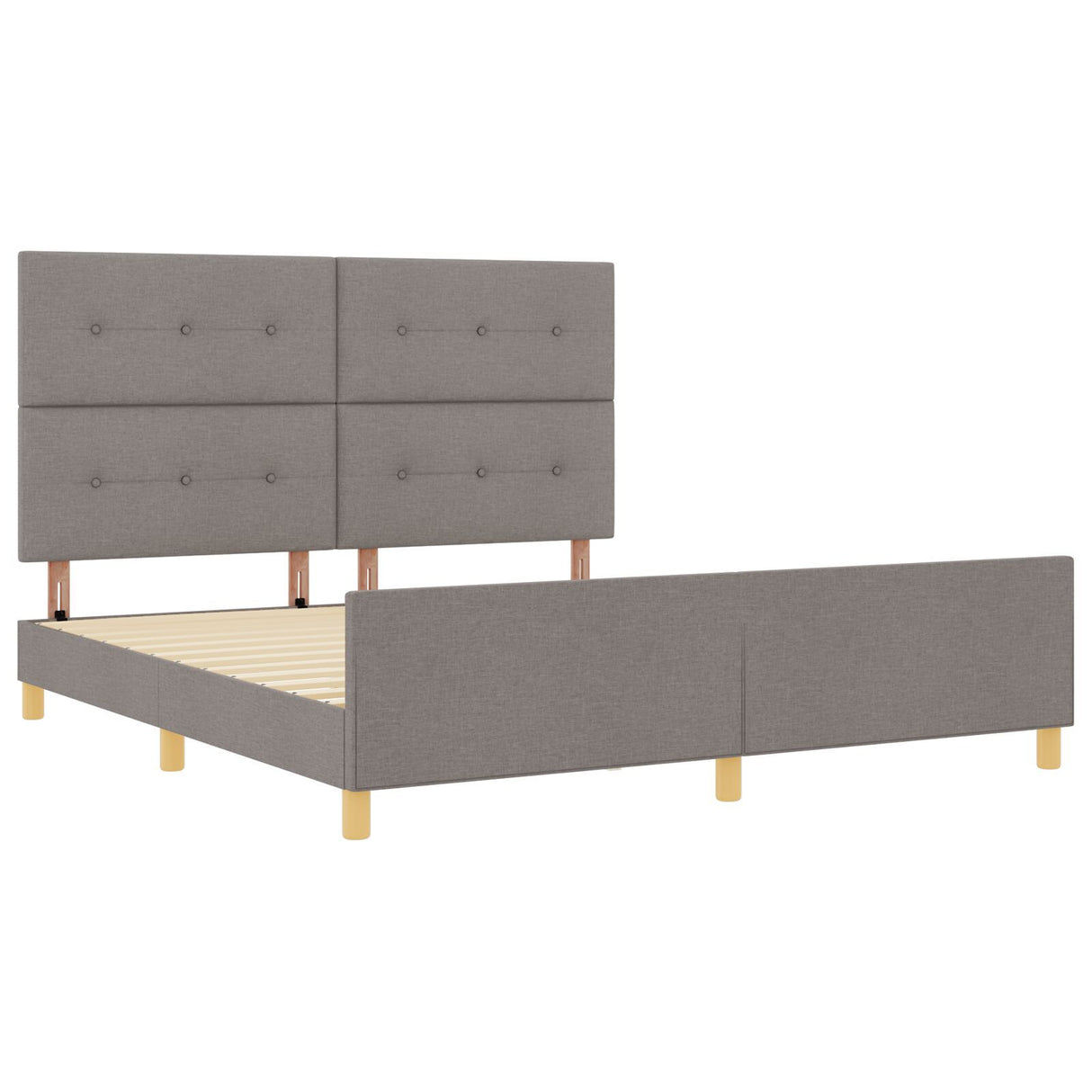 Bed Frame Taupe 180X200 Cm Fabric