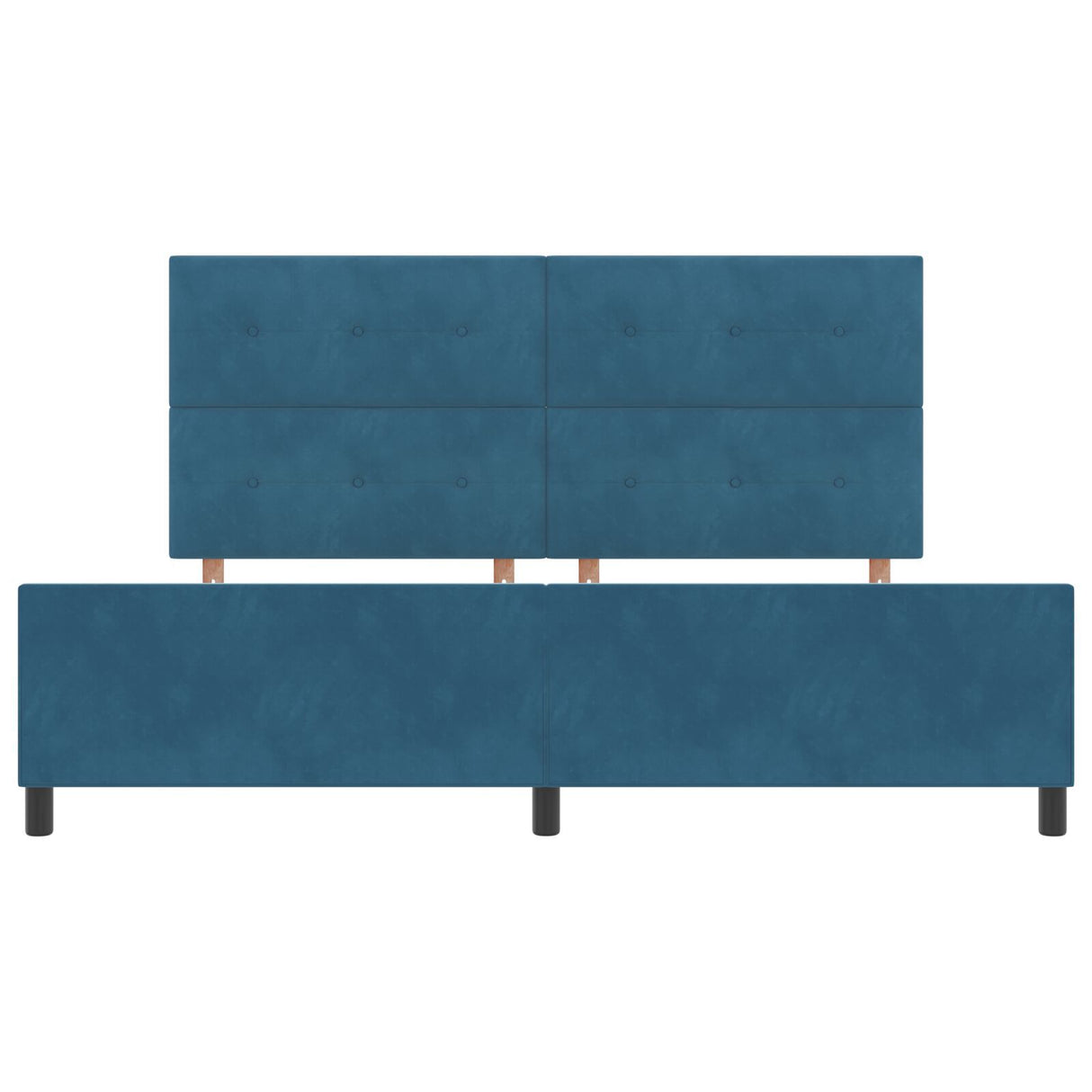Bed Frame Dark Blue 200X200 Cm Velvet