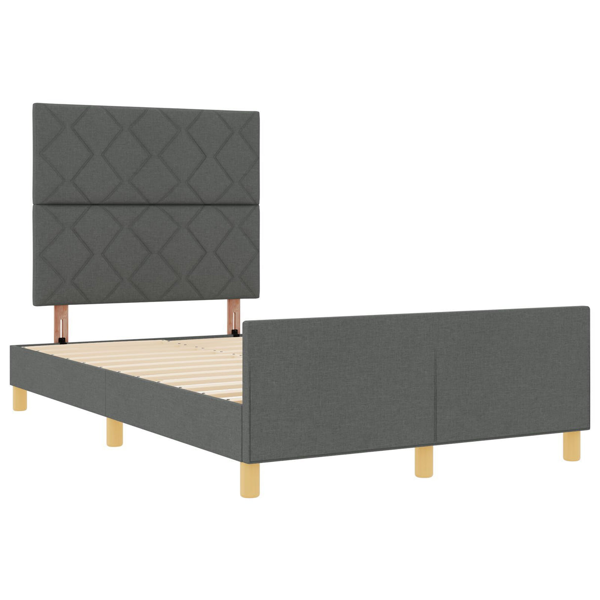 Dark Grey Fabric Bed Frame 120X200 Cm