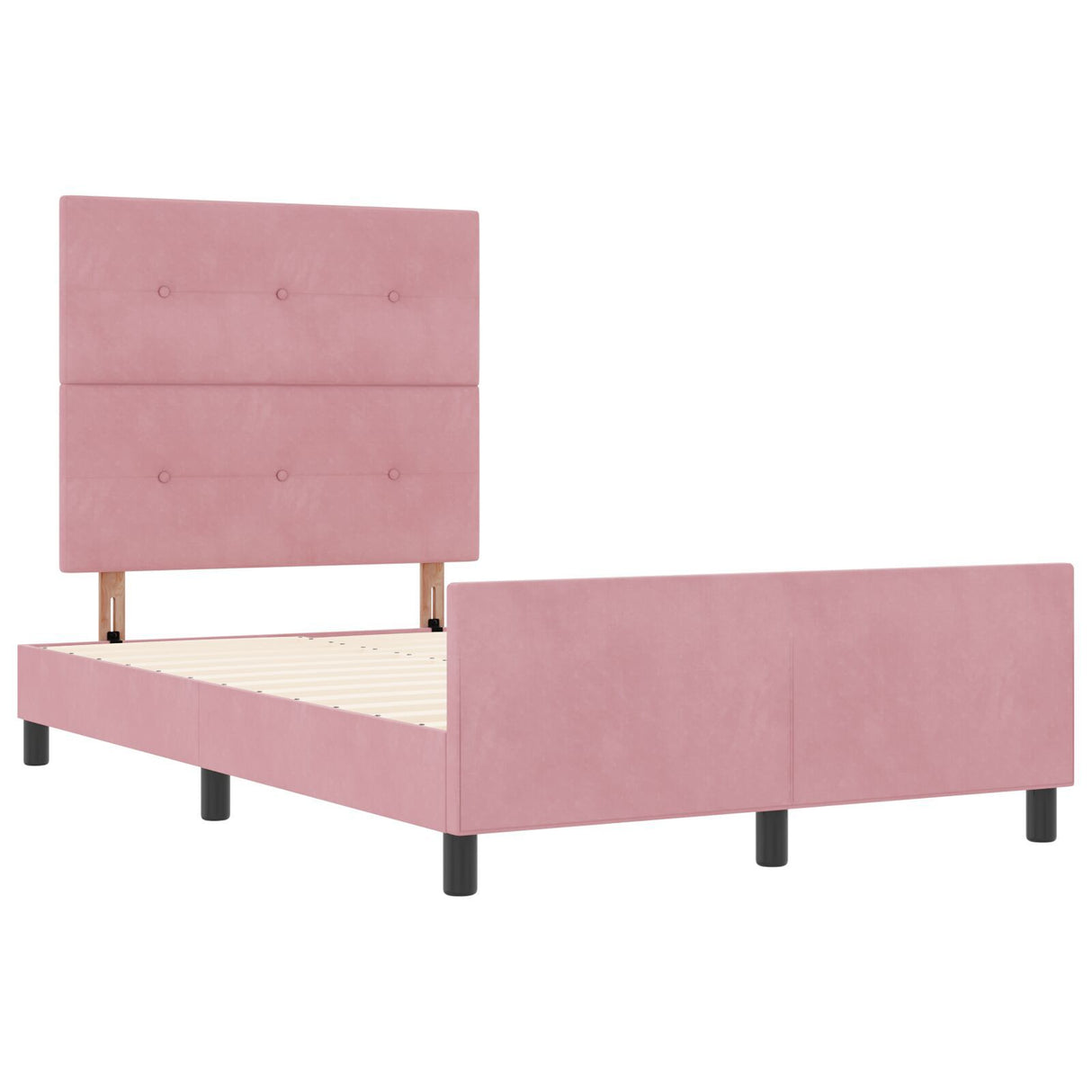 Pink Velvet Bed Frame 120X200 Cm