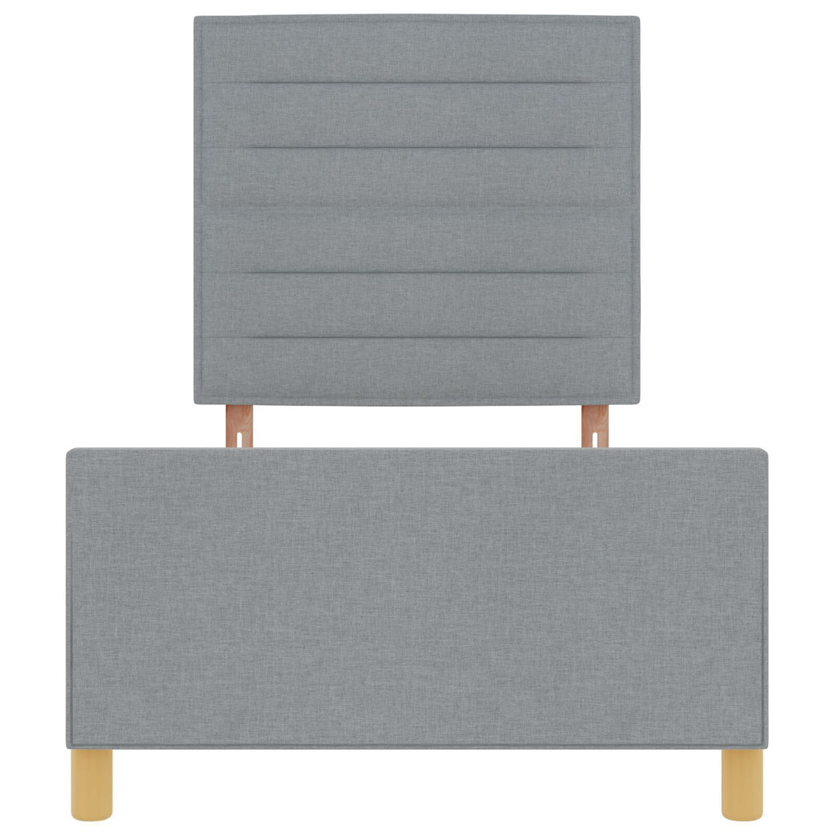 Bed Frame Light Grey 80X200 Cm Fabric