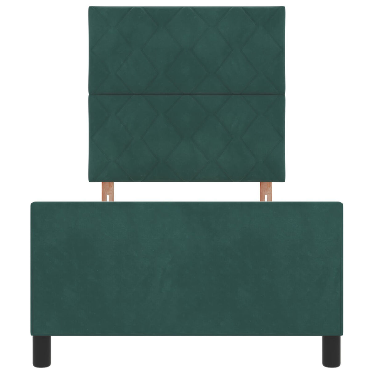 Bed Frame Dark Green 100X200 Cm Velvet