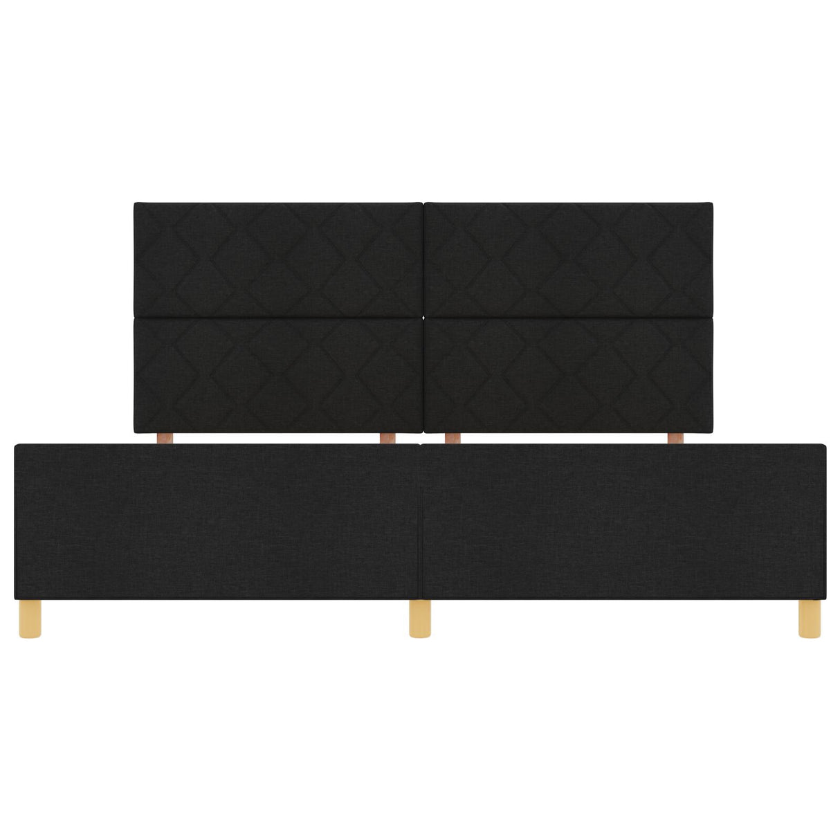 Black Fabric Bed Frame 200X200 Cm