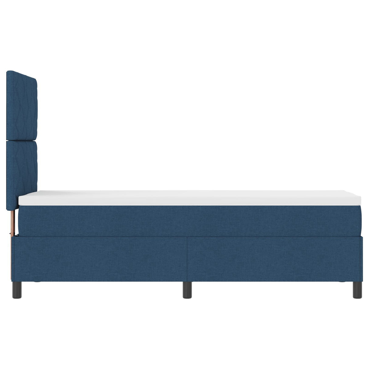 Box Spring Bed With Mattress & Led Blue 80X200 Cm Fabric