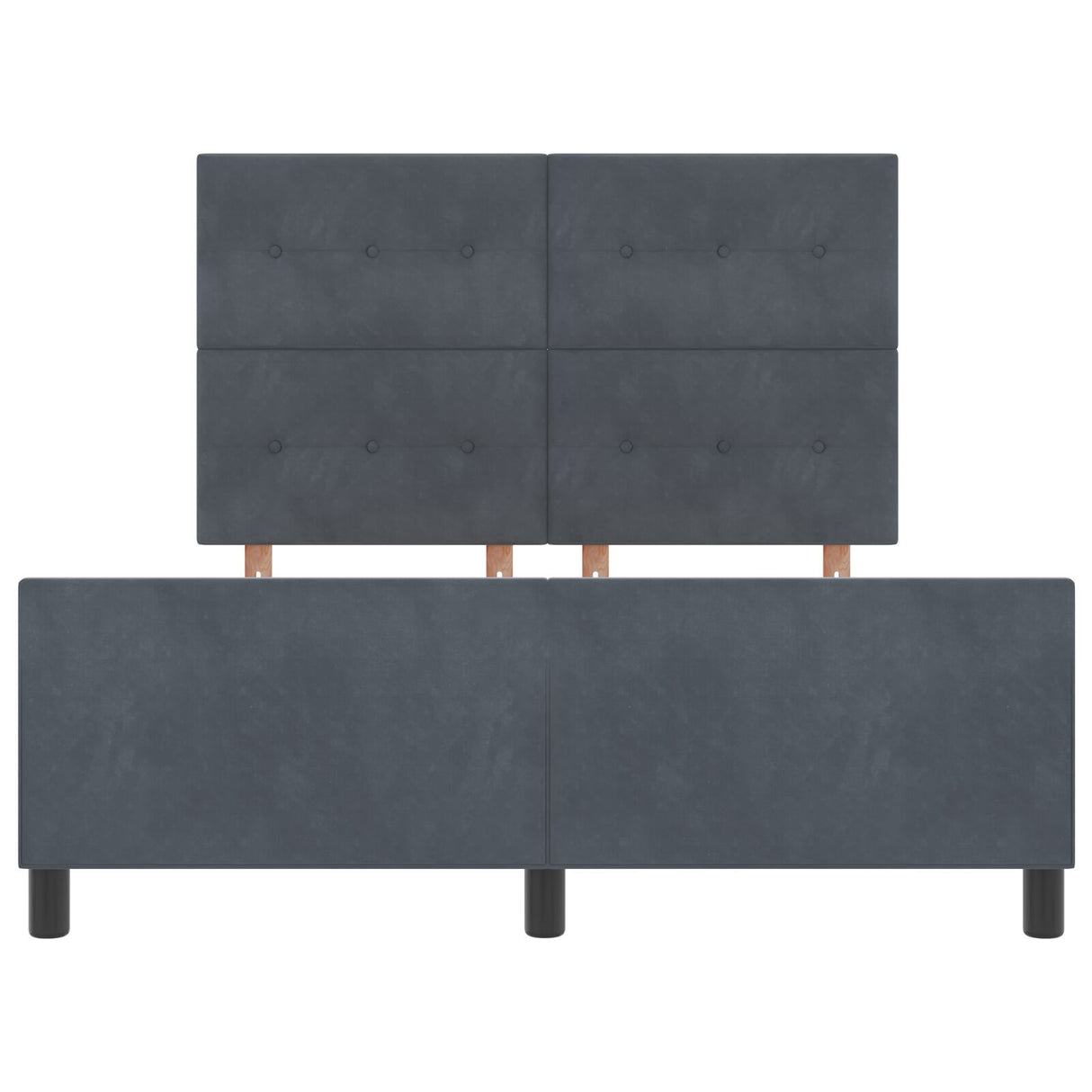 Bed Frame Dark Grey 160X200 Cm Velvet