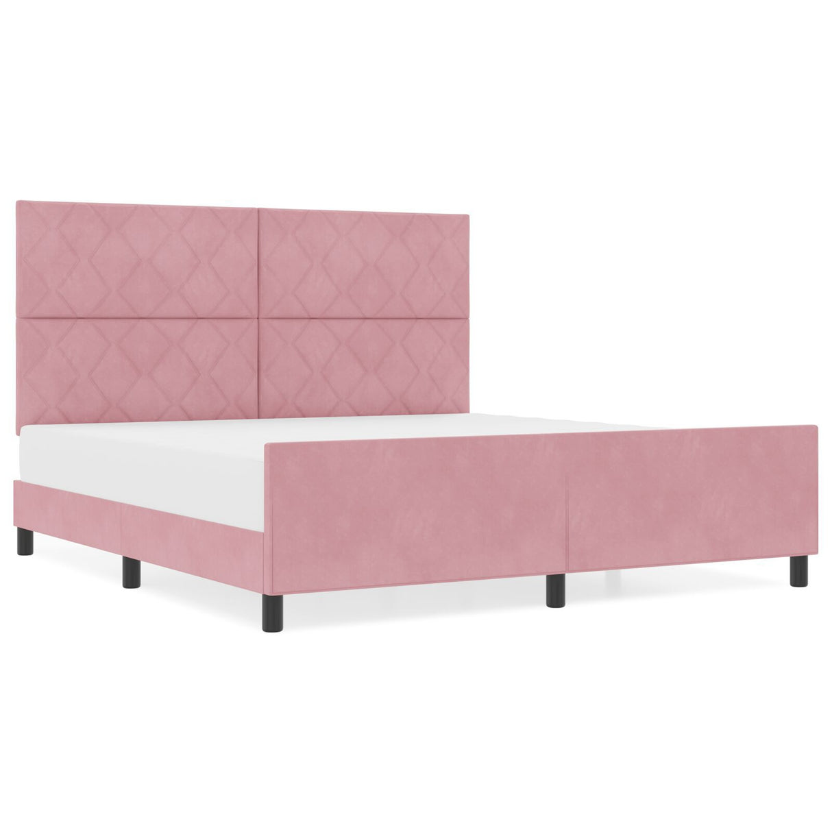 Bed Frame Pink 180X200 Cm Velvet