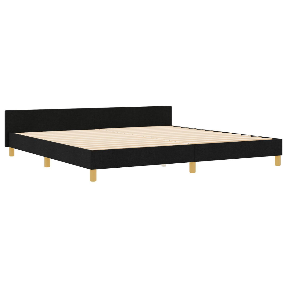 Black Fabric Bed Frame 200X200 Cm