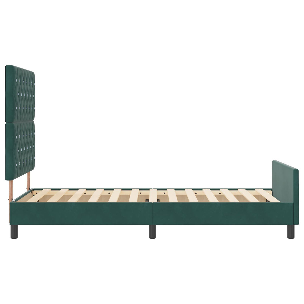 Bed Frame Dark Green 100X200 Cm Velvet