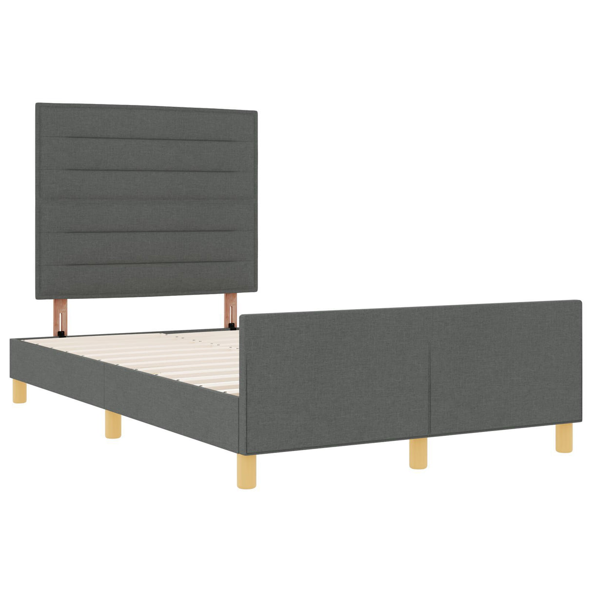 Bed Frame Dark Grey 120X200 Cm Fabric