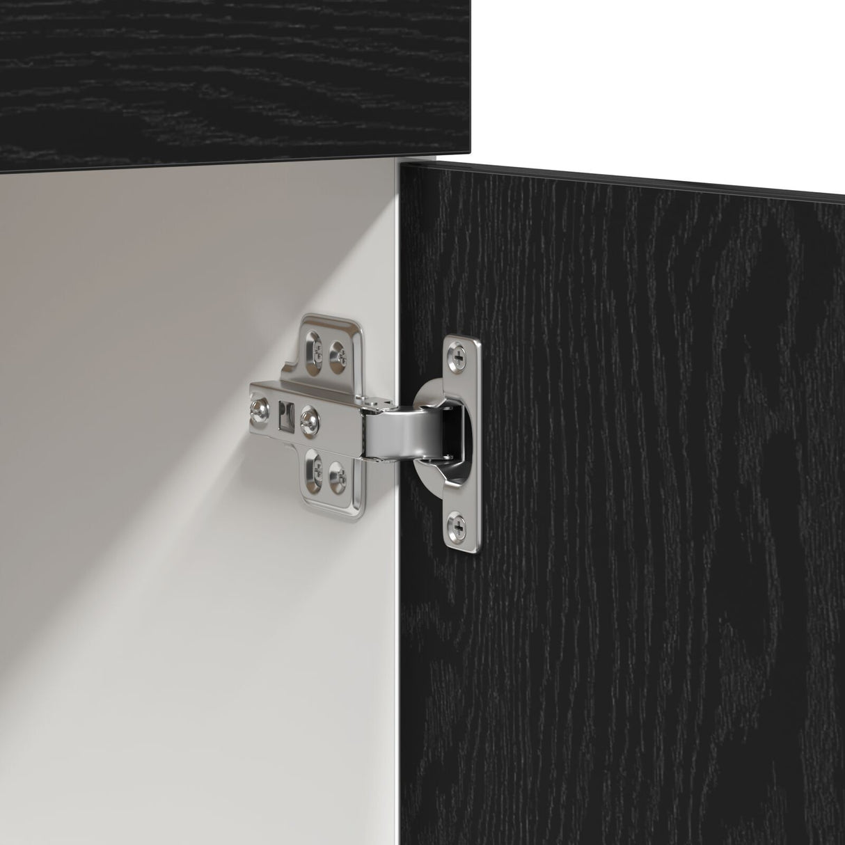 Cabinet With Drawer In Black Oak, 80X46X81.5 Cm, Made Of Engineered Wood