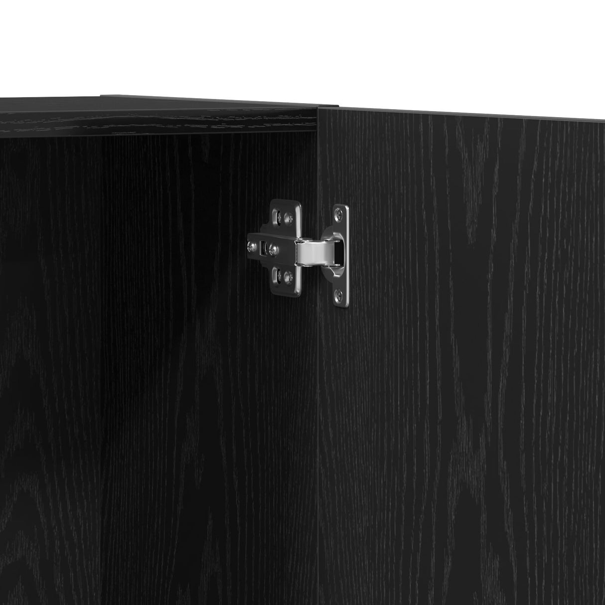 Black Oak Office Cabinet 60X32X190 Cm Made From Engineered Wood