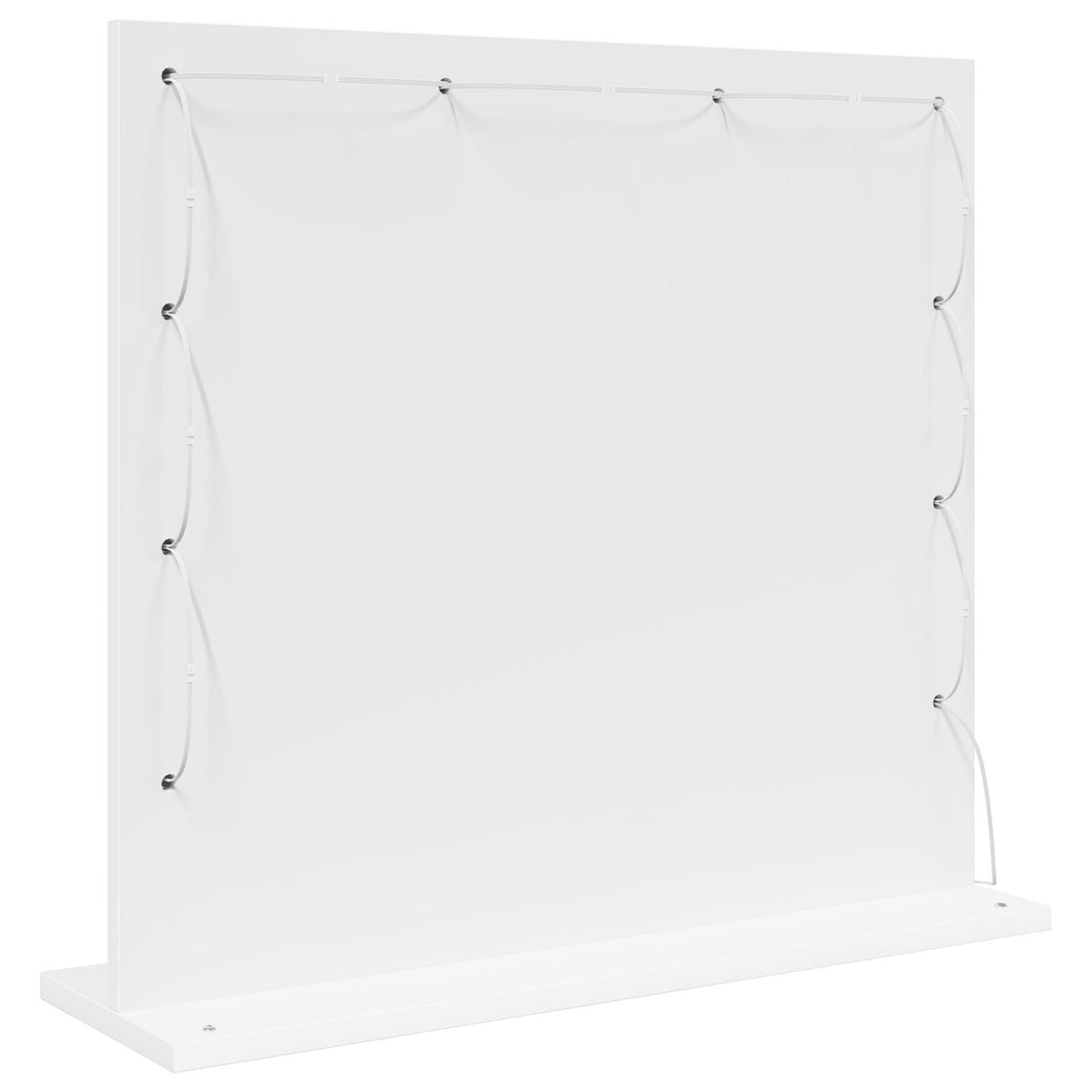 Vanity Mirror With Led Lights White 60X55X18 Cm