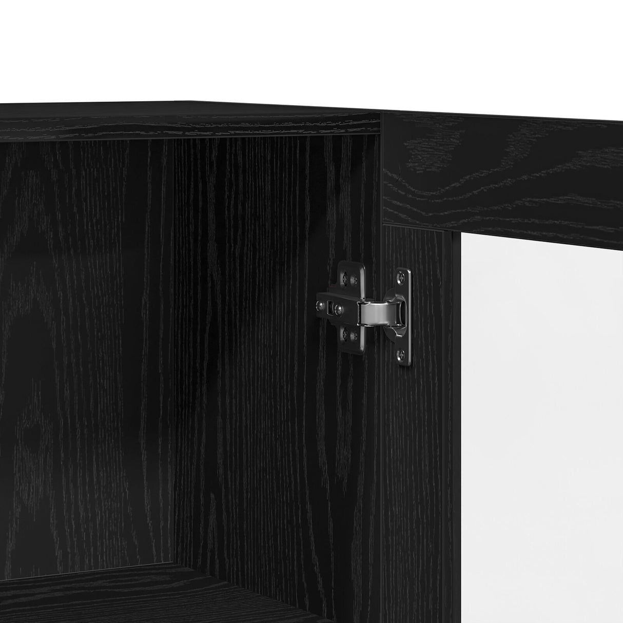 Black Oak Sideboard 120X30.5X70 Cm Made From Engineered Wood