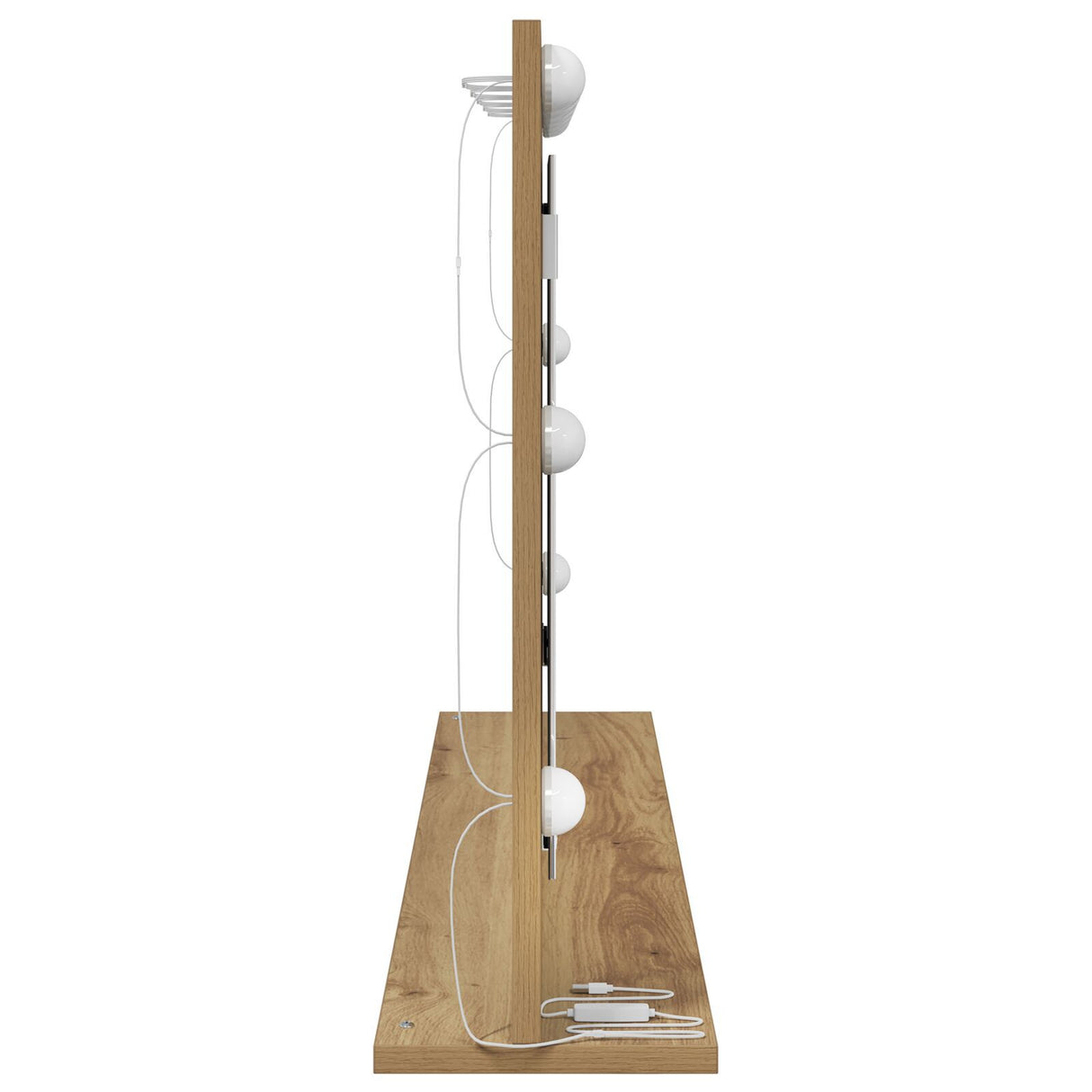 Vanity Mirror Artisan Oak Wood And Glass 100 X 55 Cm