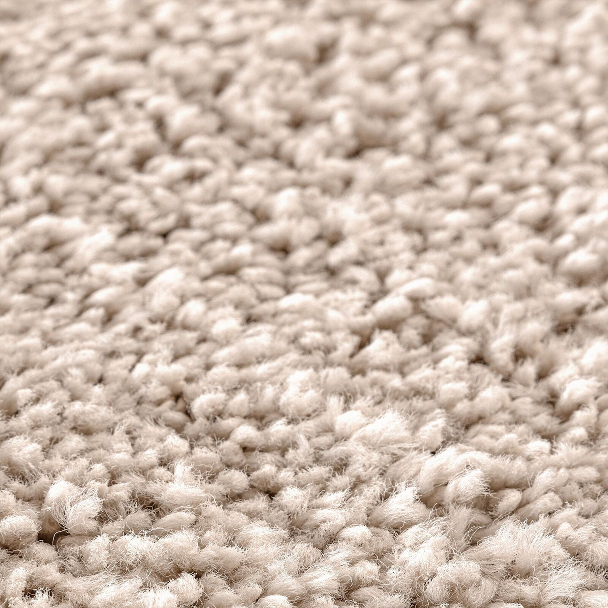 Shaggy Rug With Latex Backing Cream Ø160 Cm