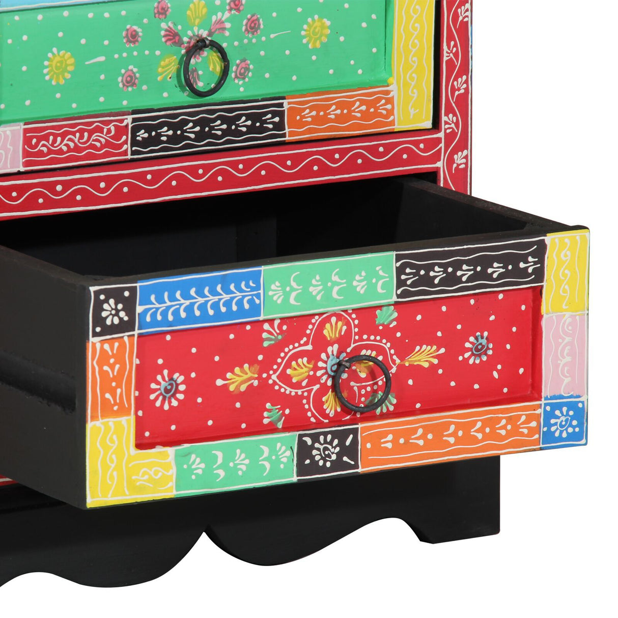 Multicolored Drawer Cabinet - 40X40X60 Cm Solid Mango Wood