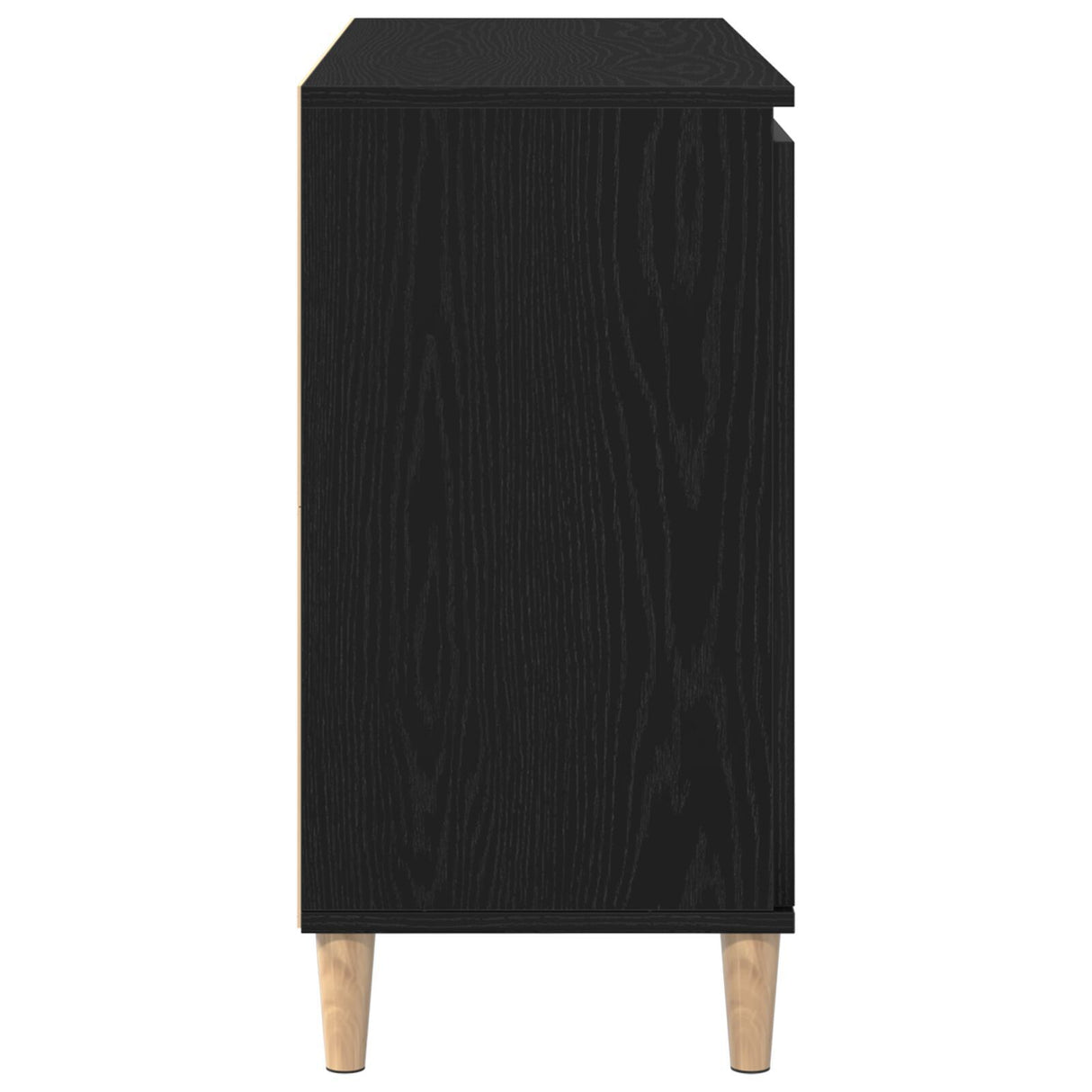 Black Oak Sideboard - 101X35X60 Cm - Made Of Engineered Wood