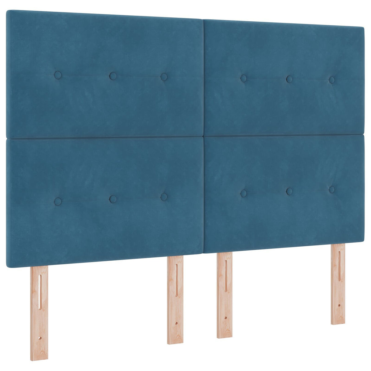 Bed Frame Dark Blue 140X200 Cm Velvet