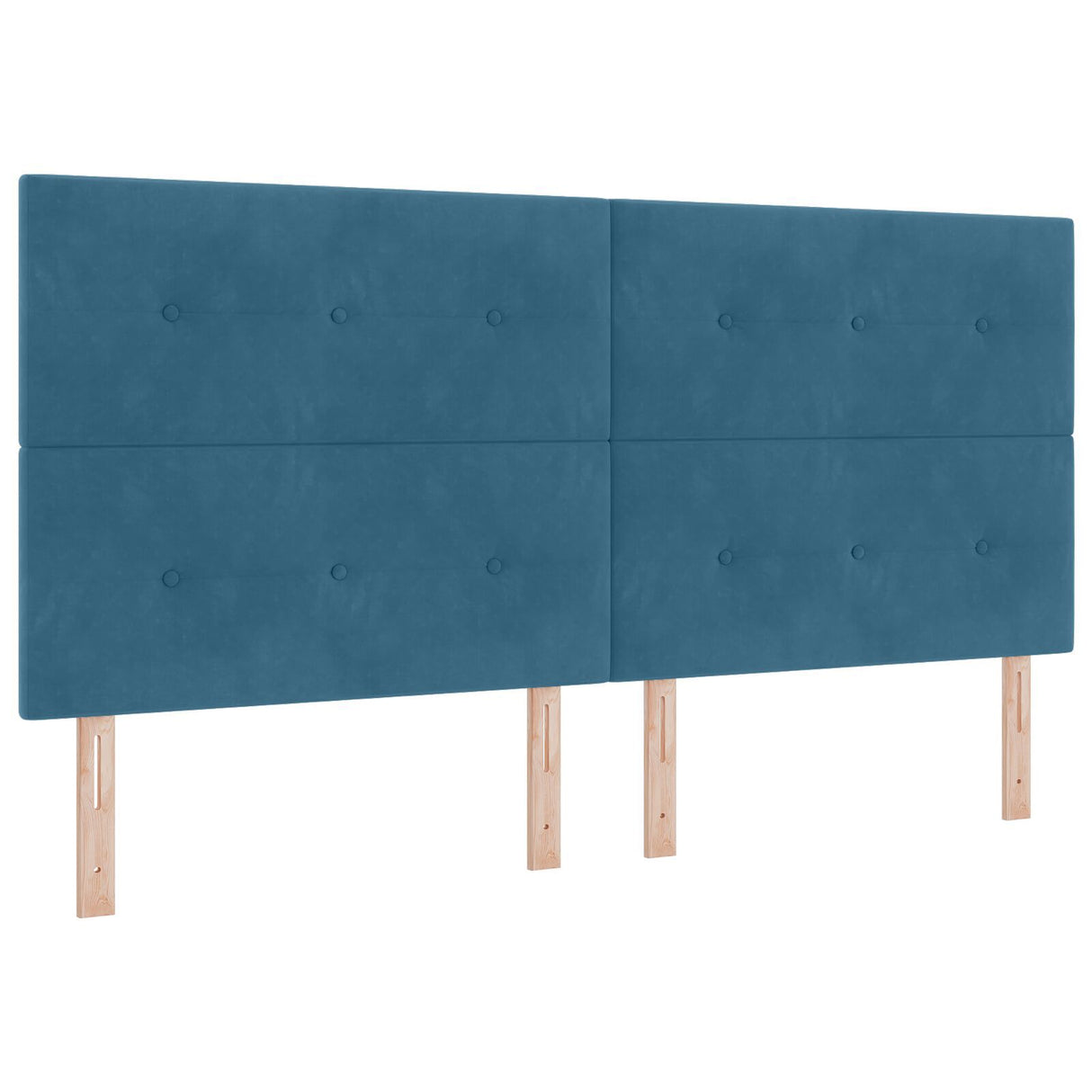 Bed Frame Dark Blue 200X200 Cm Velvet