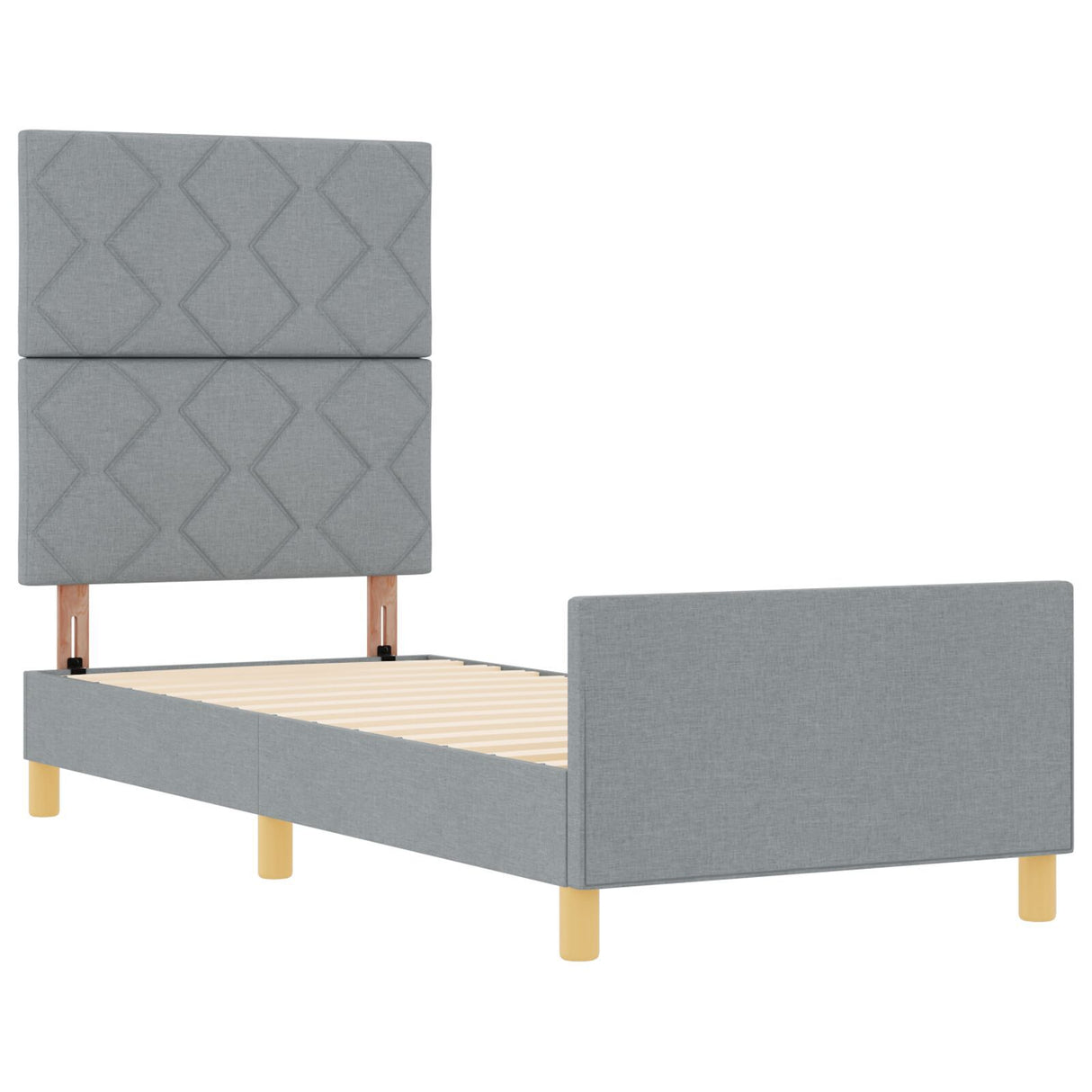 Bed Frame Light Grey 80X200 Cm Fabric