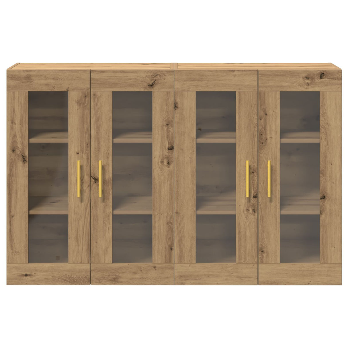 Wall Mounted Cabinets 2 Pcs Artisan Oak 69,5X34X90 Cm Engineered Wood