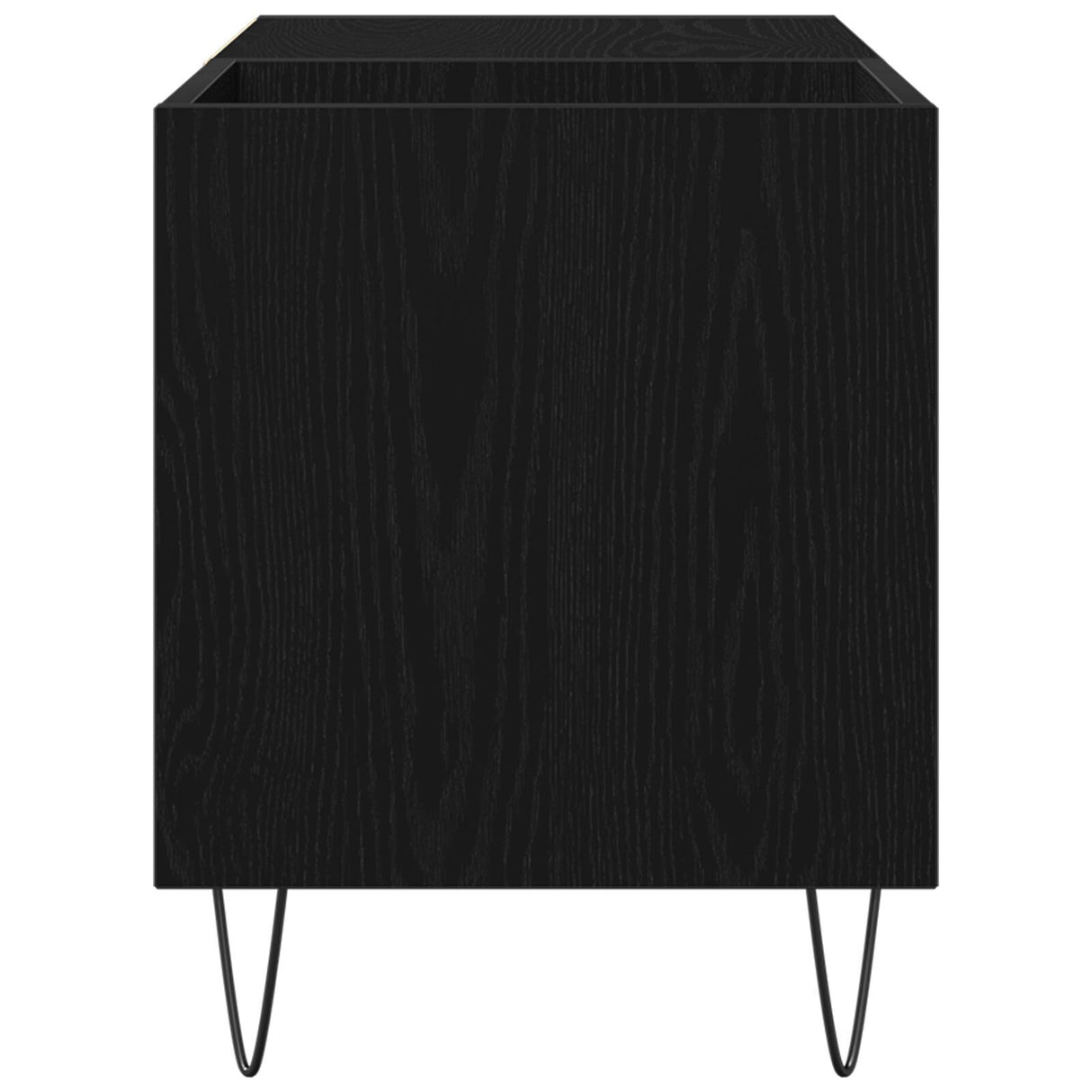 Record Cabinet Black Oak 84,5X38X48 Cm Engineered Wood