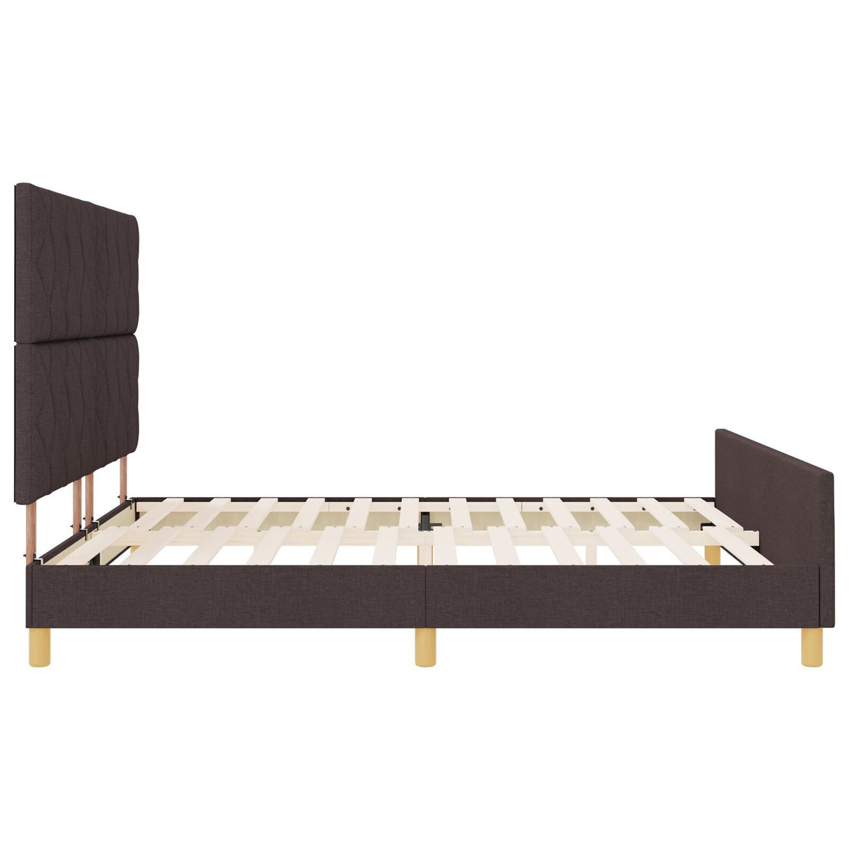 Bed Frame - Dark Brown, 180X200 Cm, Fabric