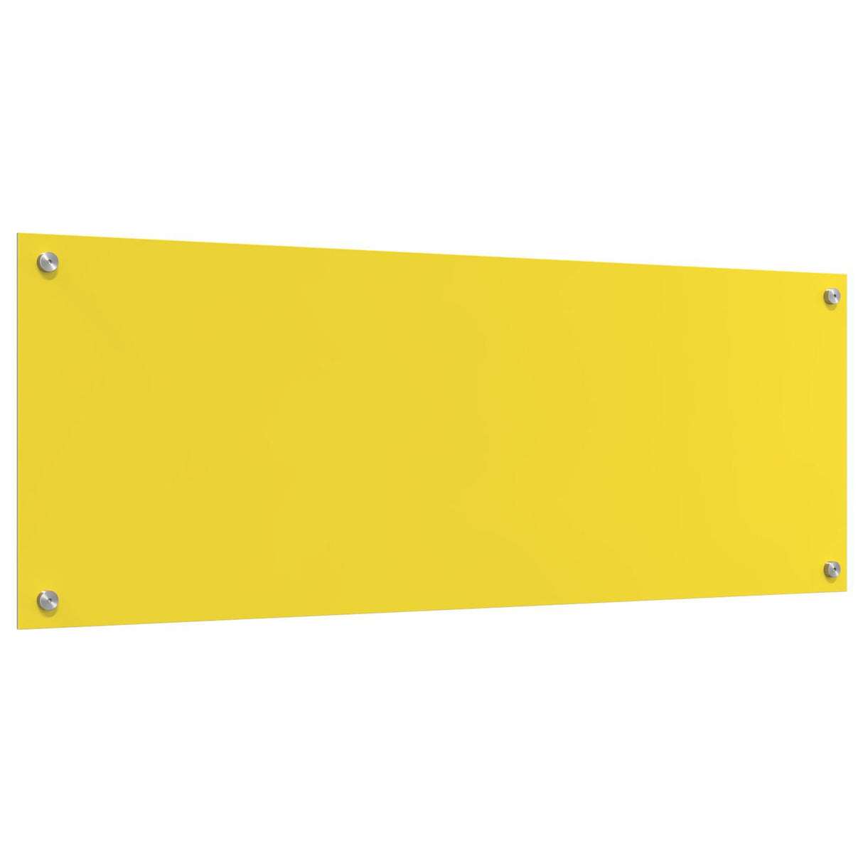 Yellow Kitchen Backsplash 110X40X0.6 Cm Tempered Glass