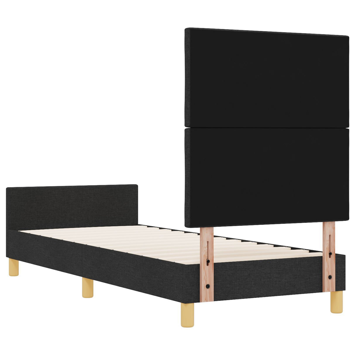 Bed Frame Black 80X200 Cm Fabric