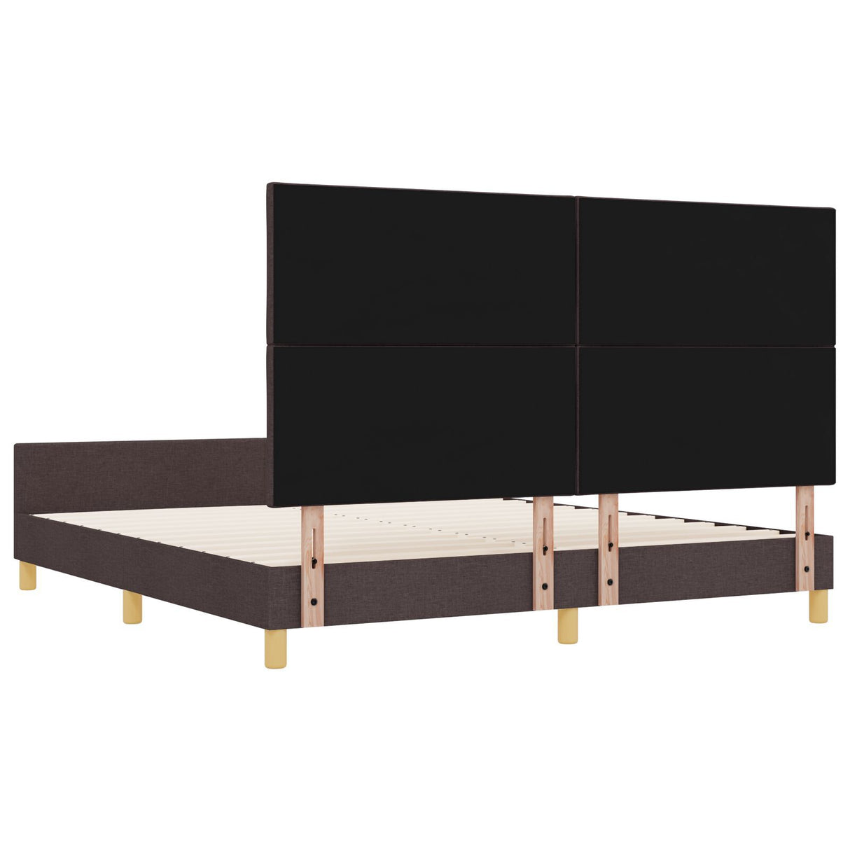Bed Frame - Dark Brown, 180X200 Cm, Fabric
