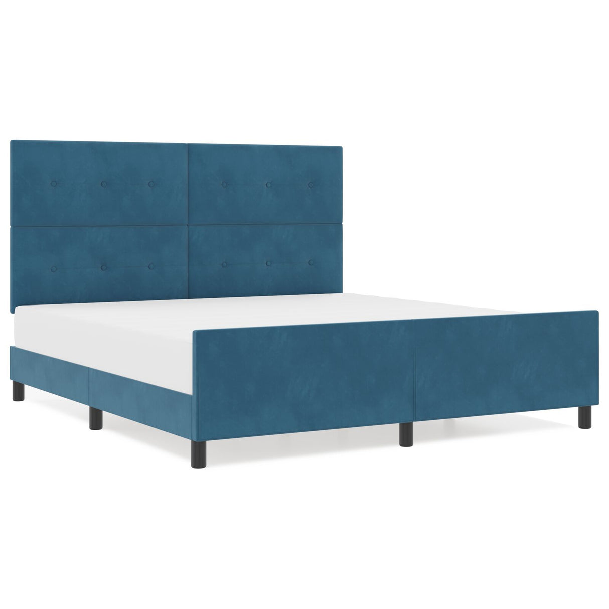 Bed Frame Dark Blue 180X200 Cm Velvet