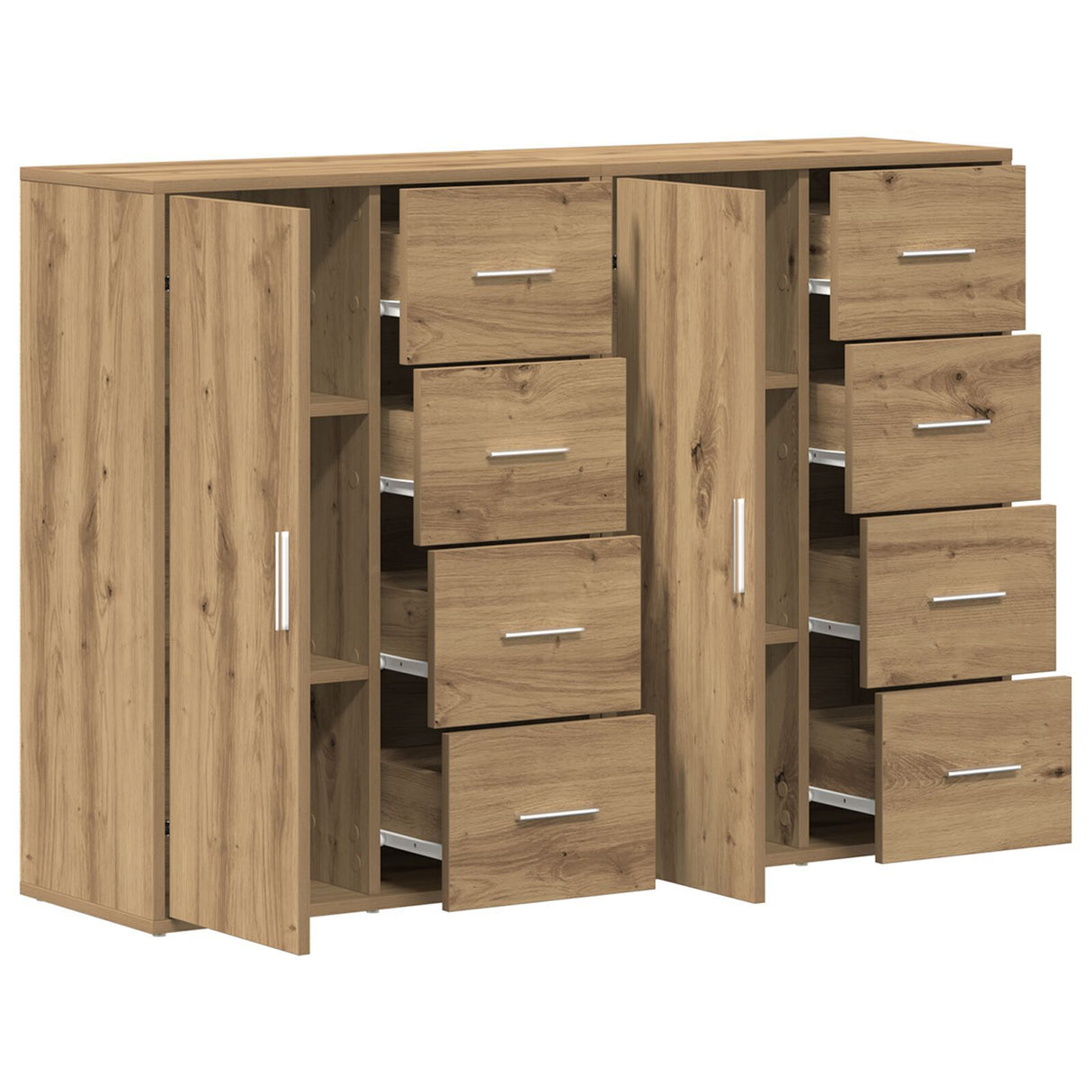 Sideboards 2 Pcs Artisan Oak 60X31X84 Cm Engineered Wood