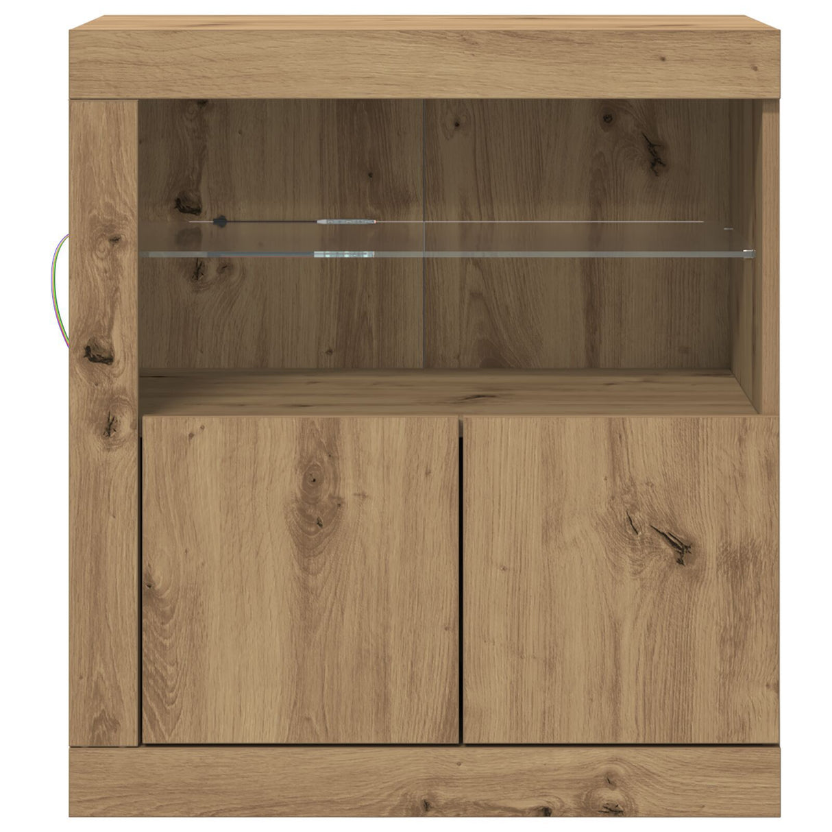 Sideboard With Led Lights Artisan Oak 60,5X37X67 Cm